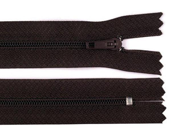 Reißverschluss Spirale 3 mm Länge 25 cm pinlock Schokoladenbraun